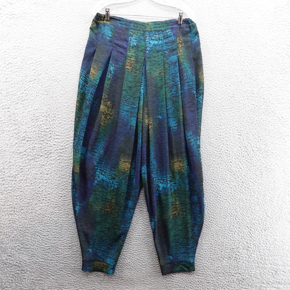 Maggie Shepherd Abstract Print Pleated Harem Pants Size S Women Australia VTG